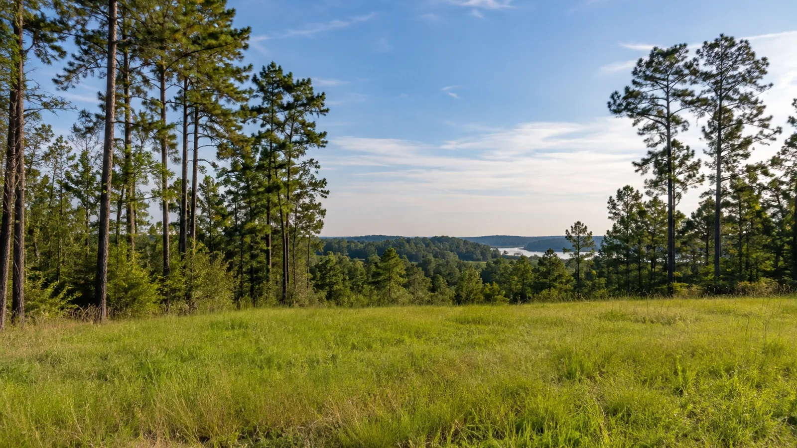 South Carolina pasture and woodland landscape